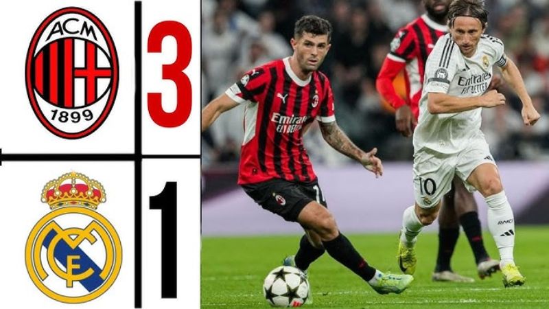 Real Madrid thất bại trước AC Milan tại Champion League 2024